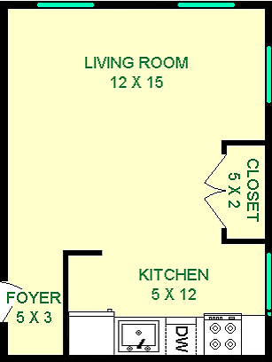 Allium Studio Floorplan - Arlington Houses