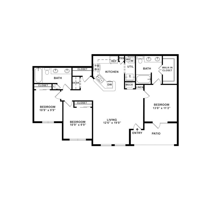 Floorplan - Lodge at Guadalupe Apartments LP