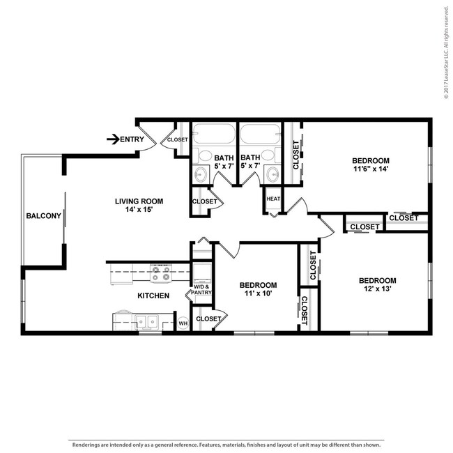 Floorplan - Country Club Apartments