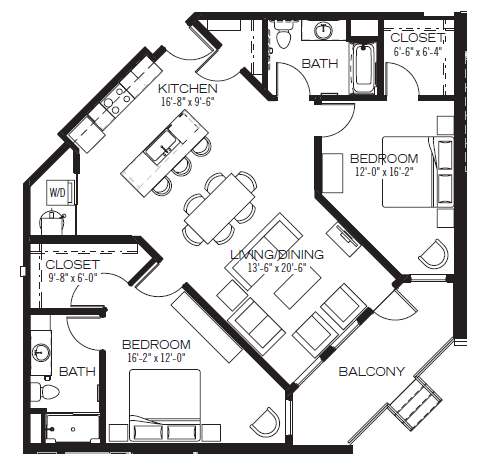 Floorplan - Apartments at the Yard: Brooks