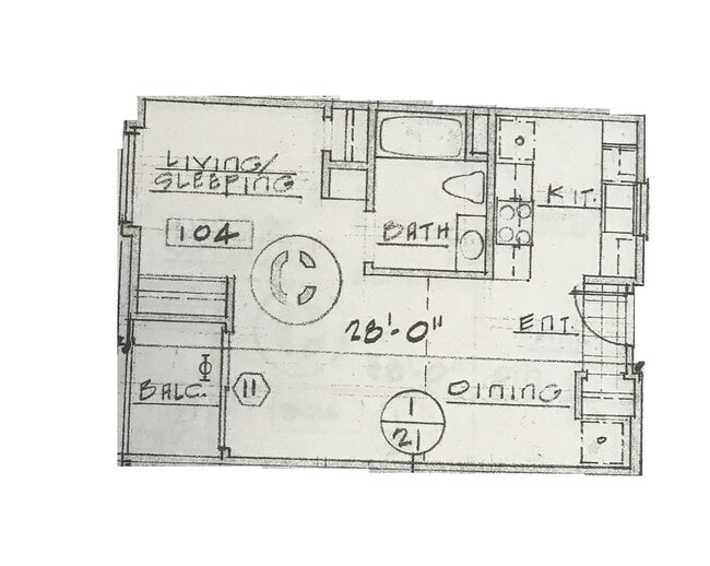 Floorplan - Lido Apartments - 3707 Motor Ave