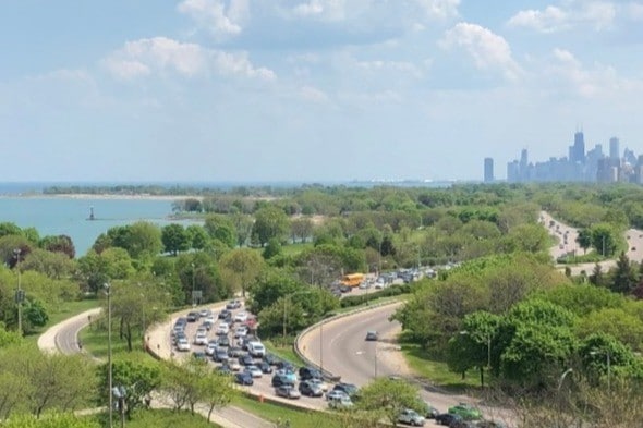 South view from Living/Dining Rooms & Balcony - 5757 N Sheridan Rd