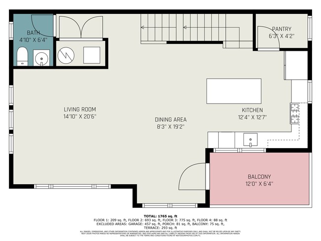 2nd Floor Open Floor Plan w/Balcony - 2856 Kendall St