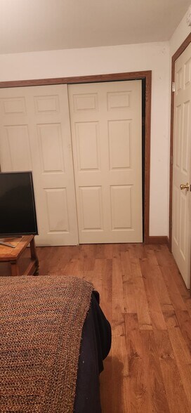View of closet from downstairs bedroom window - 2116 Thaler Ave