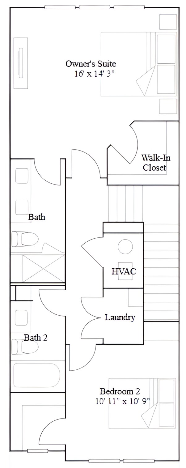 Floor plan - Second Floor - 9142 Gladiola Way