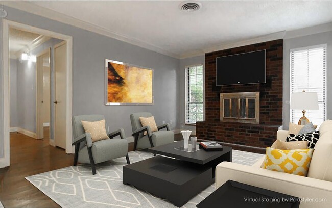 Living Room / Fireplace - Heritage Heights Townhomes