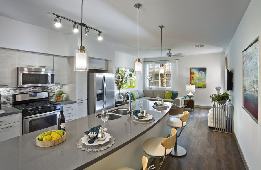 Quartz countertops and stainless steel appliances - Avion on Legacy