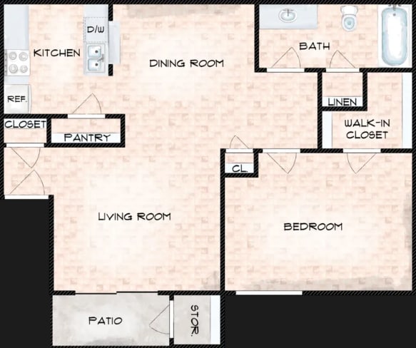 Floorplan - Capewood Apartments