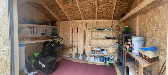 Inside of storage shed - 1977 Culpepper Ln