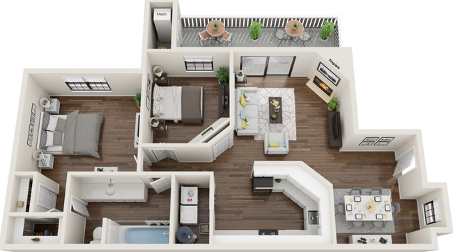 Floorplan - Balcones Club Apartments