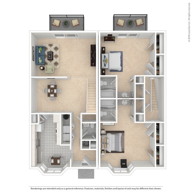 2 BD 2.5BTH T UPG - 1800 sq/ft (2x25U) - Maison Imperial