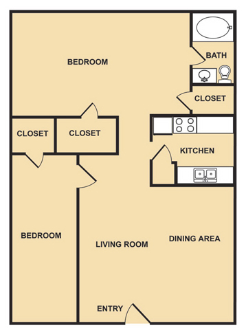 Plan A2 - Tanglewood Place Apartments