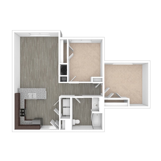 2 Bedroom, 1 Bath, 962 sq. ft. - Rockwell Place Senior Apartments