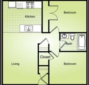 2 bedroom - Vintage Court Apartments