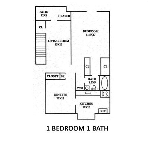 1BR/1BA - Countryside Apartments