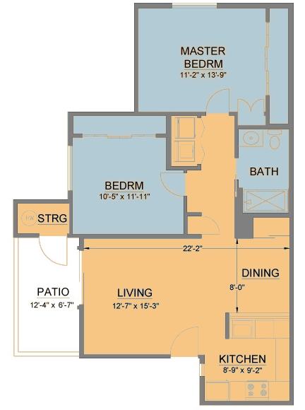 2BR/1BA - Sonterra Apartments