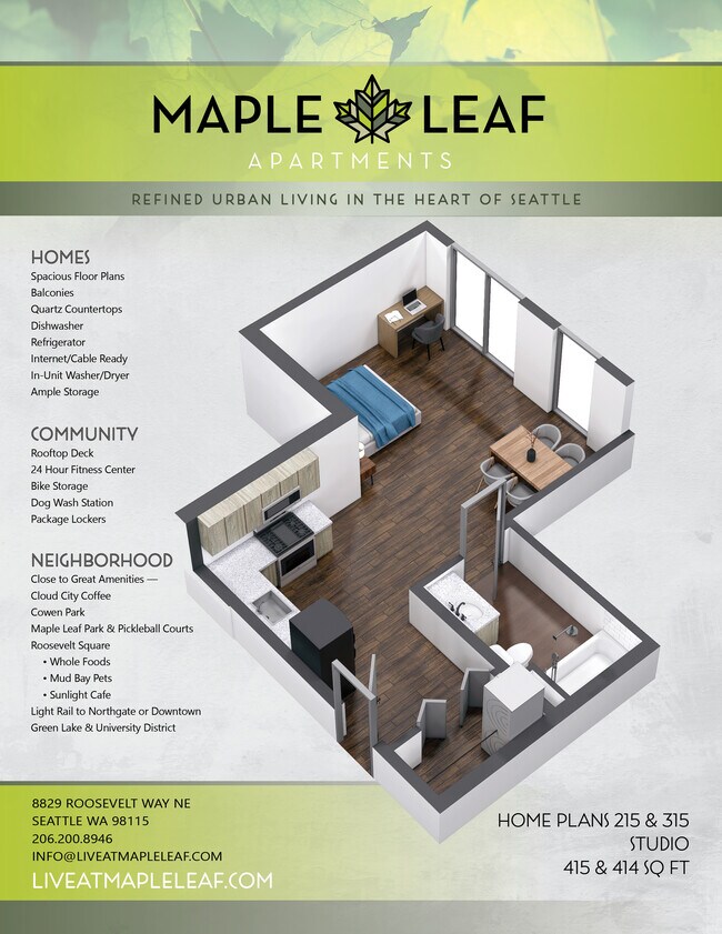 Floorplan - Maple Leaf Apartments