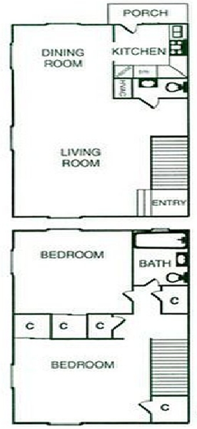 2BR/1.5BA - Colonial Homes