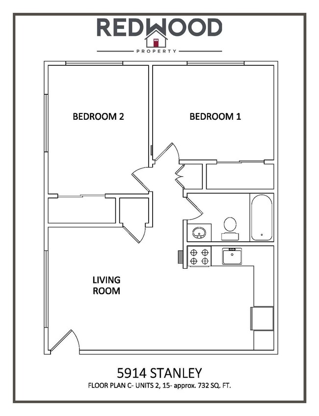 Floorplan - Renovated Apartments at The Brentwood on S...