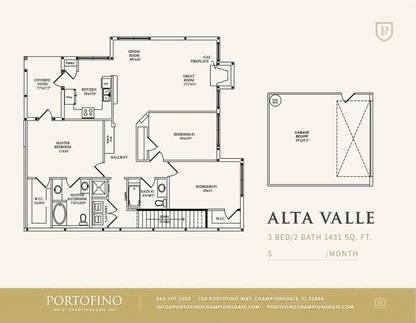 Alta Valle Floor Plan - Portofino at Championsgate
