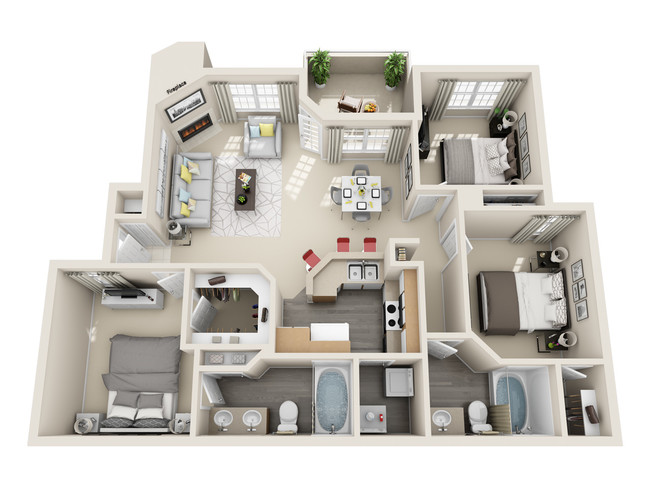 Floorplan - Village at Desert Lakes Apartment Homes