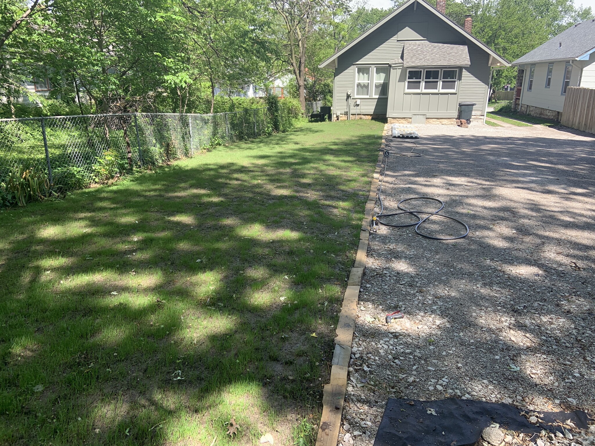 Fenced yard with parking for 5 - 4404 Booth St