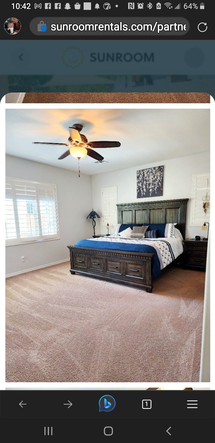 Large Master bedroom upstairs with king-size bed & under storage drawers - 280 E Indigo Dr