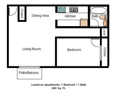 1BR/1BA - Landover Apartments