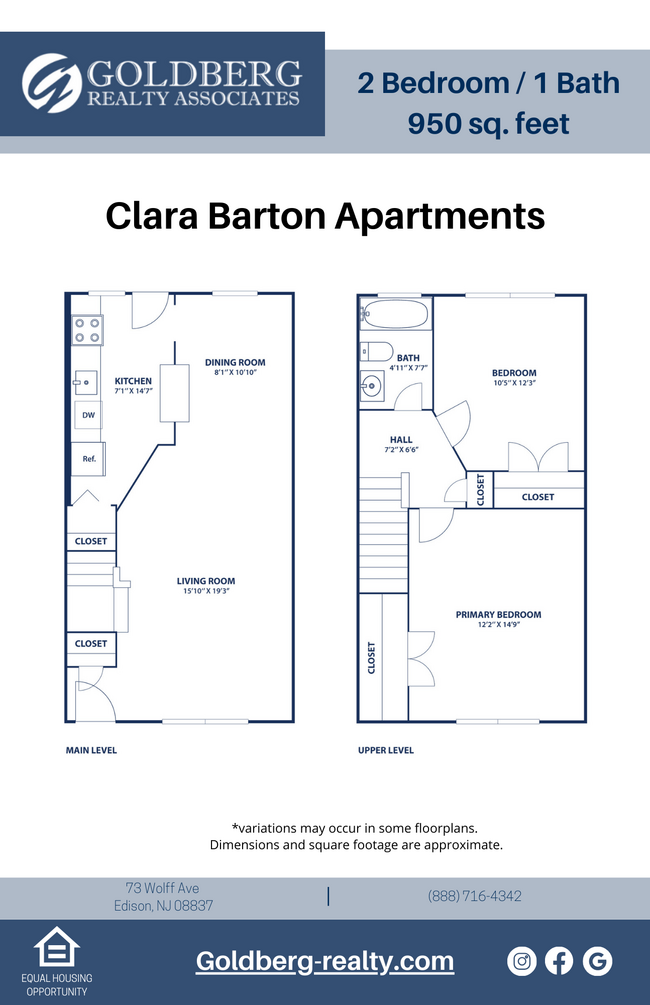 Floorplan - Clara Barton Apartments