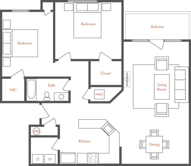 2 Bedroom, 1 Bath - Pheasant Run Apartments