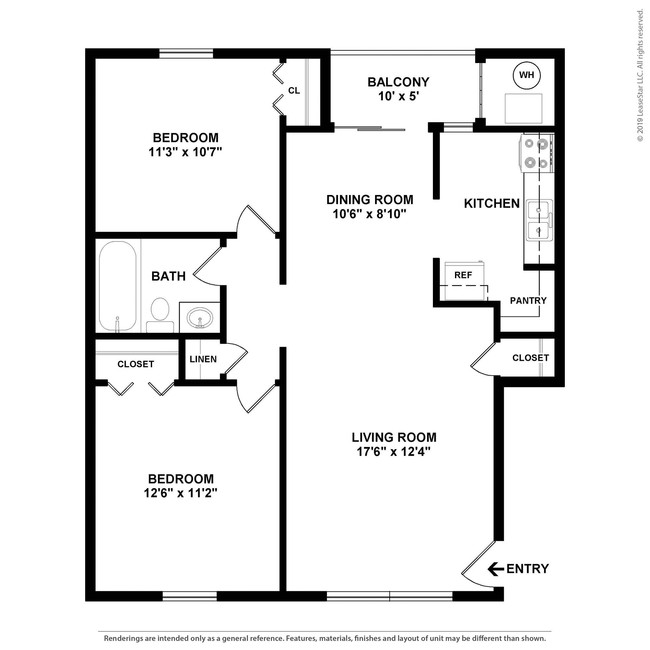 Floorplan - Berkshire and Barter Court Apartments