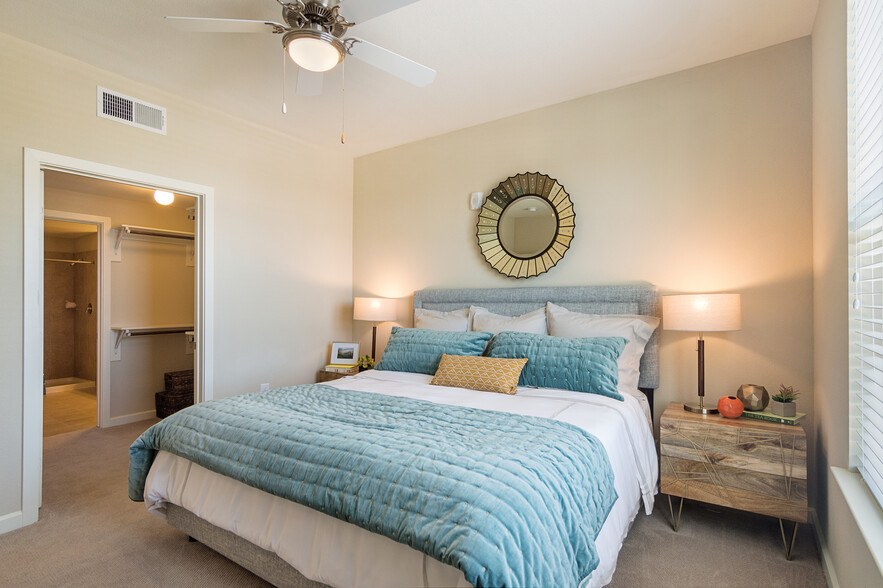 Elegant Bedroom - Overture Frisco 55+ Active Adult Apartment...