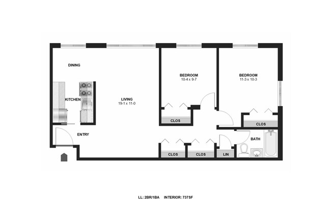 Floorplan - Lucia Lane Apts