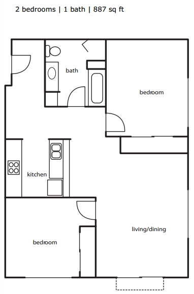 2BR/1BA - Fifth Avenue Court