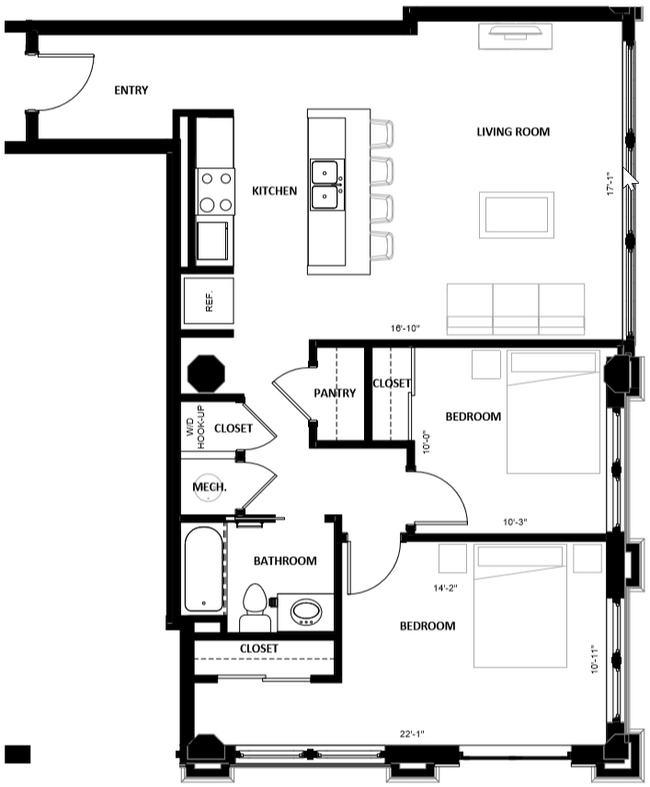 Floorplan - Illinois Street Senior Apartments