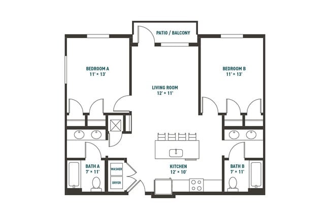 Atlas 2x2 1001-unfurnished - Northside Apartments