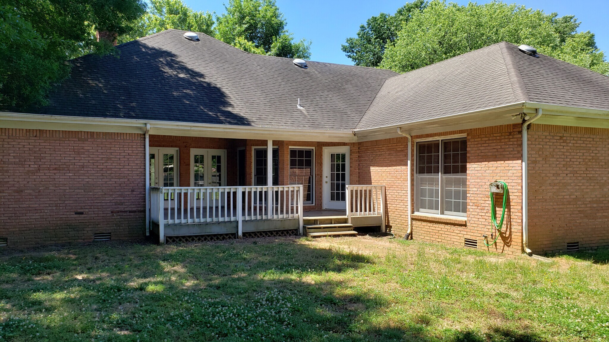 Back yard view. - 24985 Capshaw Rd
