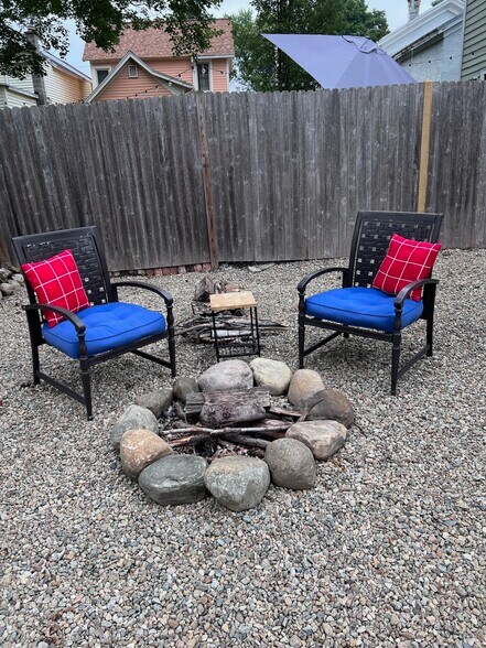 Outdoor seating with fire pit - 5 Marvin Pl