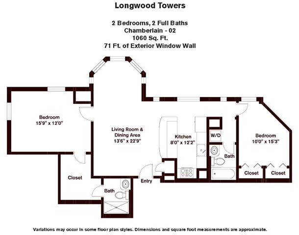 Floorplan - Longwood Towers