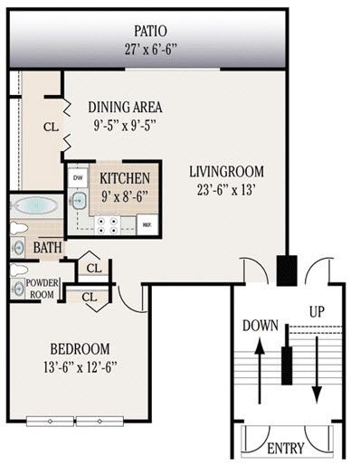 Floorplan - Woodbourne Apartments