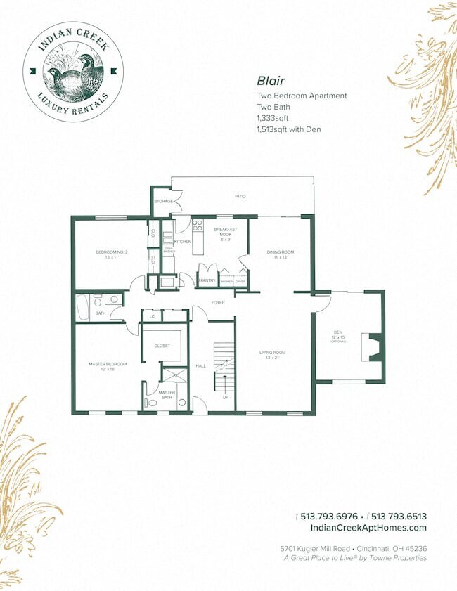Floorplan - Indian Creek Apartments and Townhomes