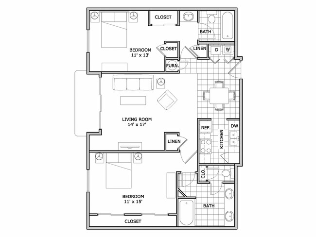 2 bedroom | Suite | Apartments | Springfield, MO | The Abbey - The Abbey Apartments