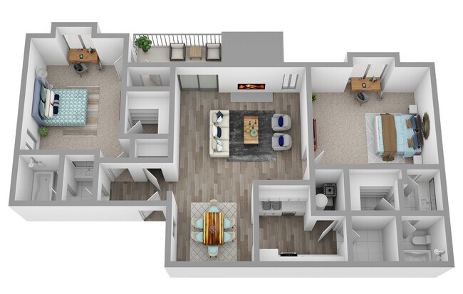 Floorplan - 1 Park Central Apartment Homes