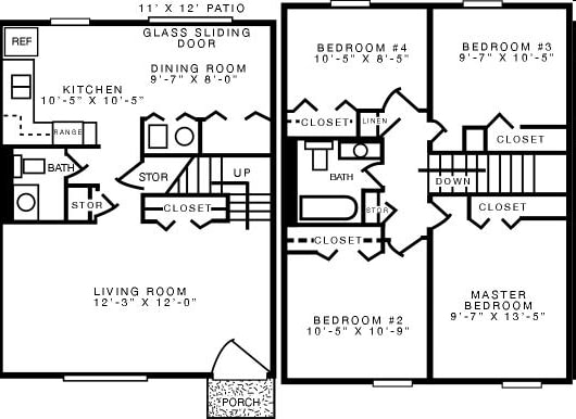 4BR/1.5BA - Knoll Ridge Townhomes & Apartments