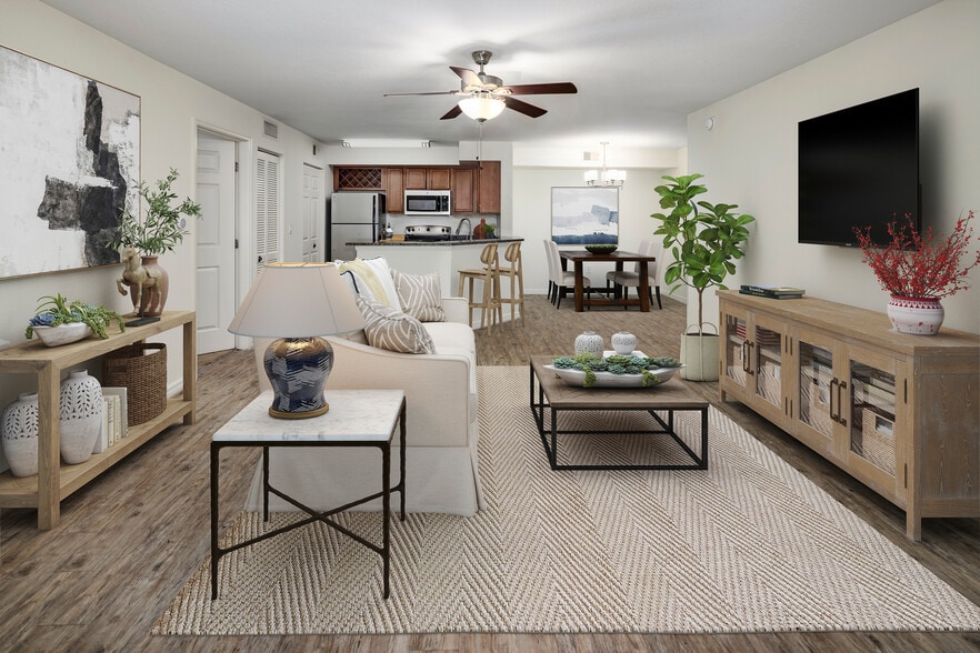Open Concept Living, Dining & Kitchen - Providence Lakes
