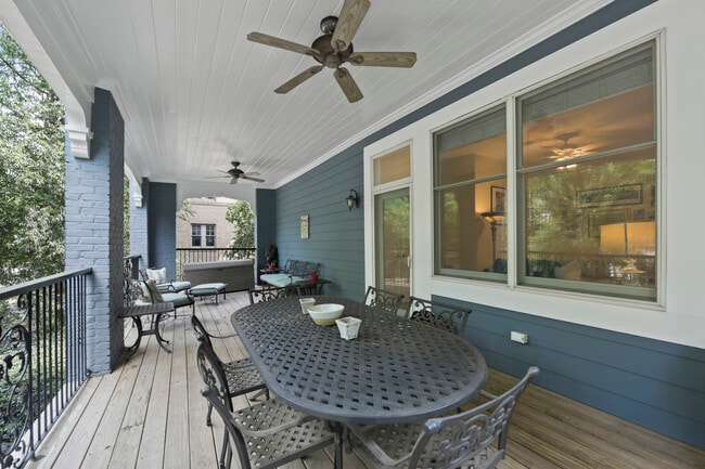 Private porch with rod iron furniture - 259 14th St NE