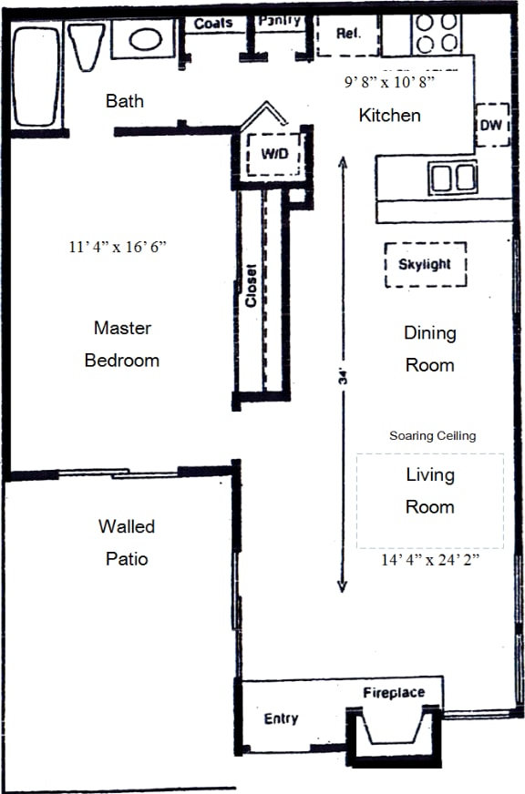 745 sq. feet 1 bed flat.png - The Townhomes on Peacock Hill