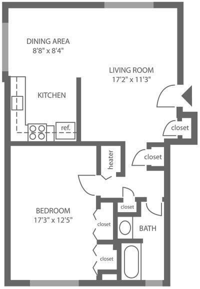 Floorplan - Forest Station Apartments