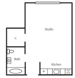 0BR/1BA - 28 West Apartments List