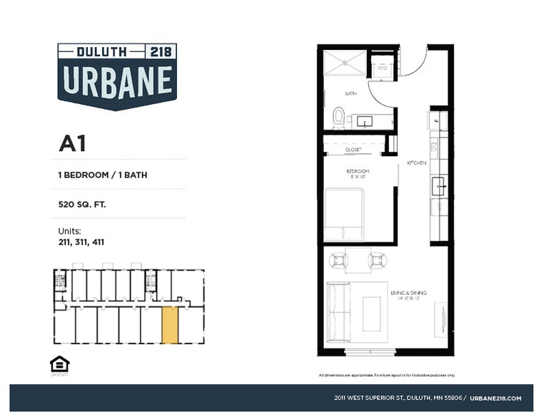 Urbane218 A1 Floor Plan - Urbane218